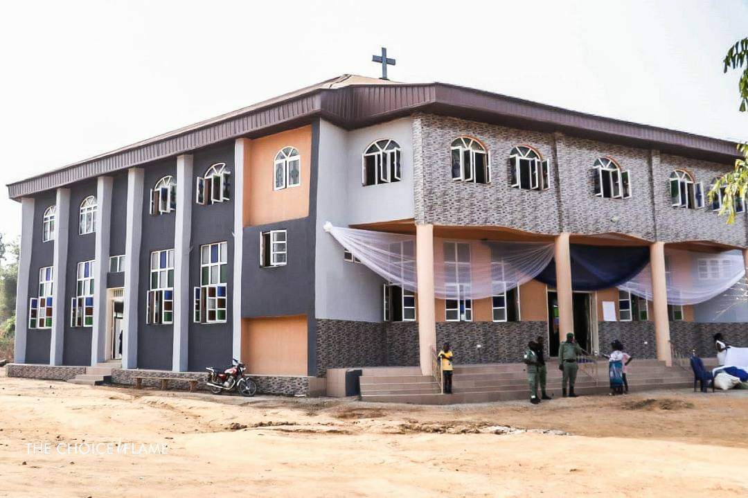 Church Windows with Stained Glasses at St. Mary's Parish Ihuo